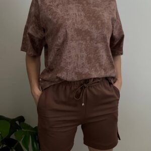 Damskie szorty letnie casual z wysokim stanem i rozcięciami